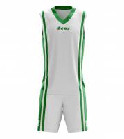 Zeus Kit Bozo Camiseta de baloncesto + Pantalones cortos 2 piezas. Blanco/verde