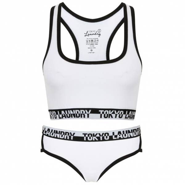 Tokyo Laundry Sassi Sports Bra und Briefs Damen Set 3P9894 Optic White