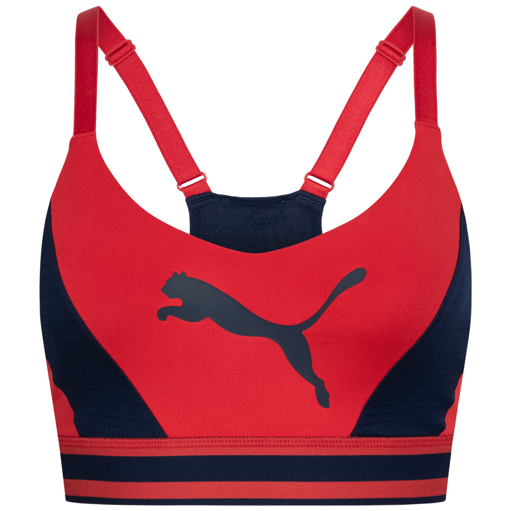 red puma sports bra