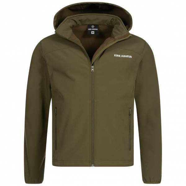 KIRKJUBØUR® "Hestur" Mężczyźni kurtka SOFTSHELL 10 000 mm słupa wody khaki brązowy