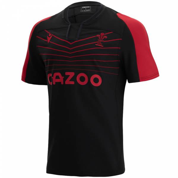 Welsh rugbyteam WRU macron Heren Trainingsshirt 58538470 zwart XL
