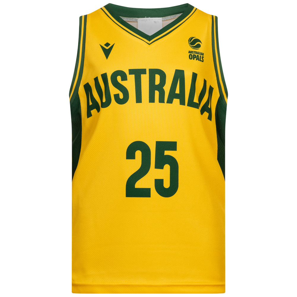 Australia Basketball macron Indigenous Kids Jersey yellow