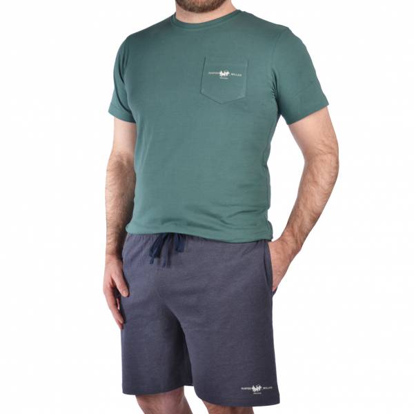 Harvey Miller Polo Club Sporty-Set Herren Loungewear Set HRM4435 Green/Mel