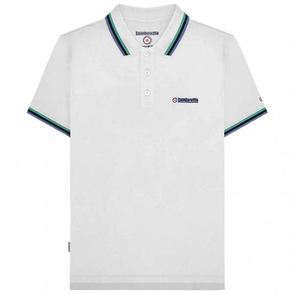 Lambretta Triple Tipped Uomo Polo SS1650-WHT-CN-S