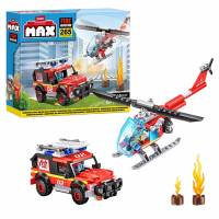 Zuru - MAX CITY Caserne de pompiers + Hélicoptère, coffret de jeu de 265 pièces 4894680033153