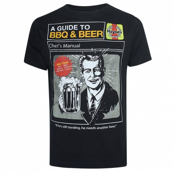 HAYNES BBQ & BEER Mężczyźni T-shirt POMTS369BLK