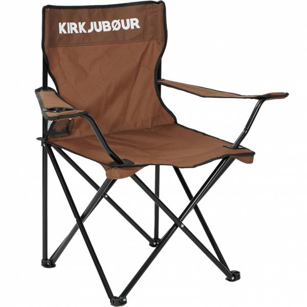 KIRKJUBØUR ® &quot;Njörd&quot; Chaise de camping marron