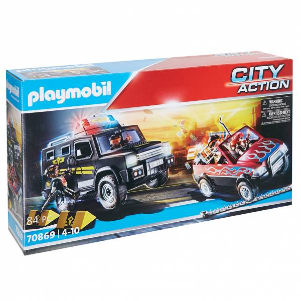 PLAYMOBIL® Politie: achtervolgt de bankovervallers 70869