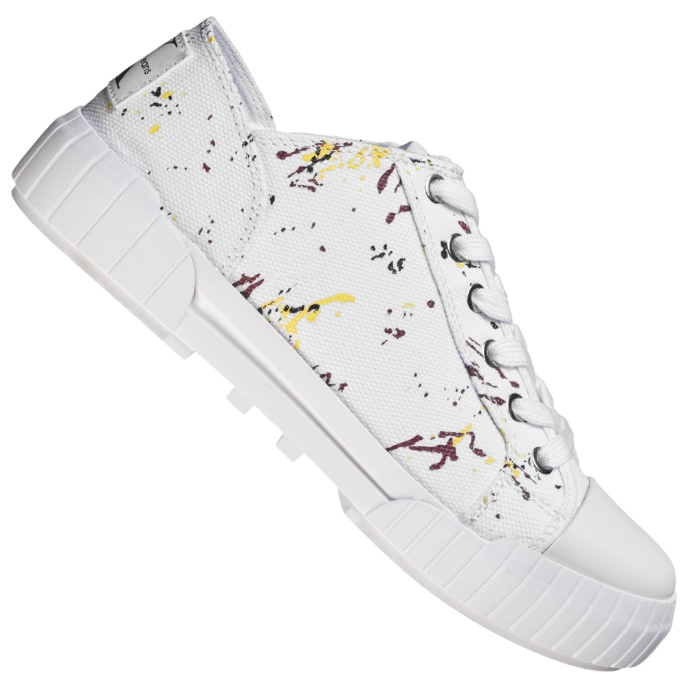 calvin klein white canvas trainers