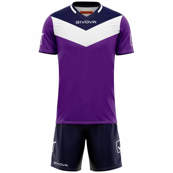 Givova Kit Campo Conjunto Camiseta + Pantalones cortos violeta / azul