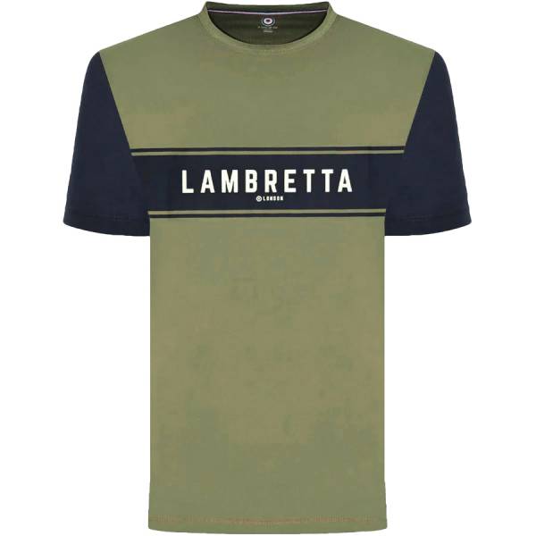 Lambretta Lichen Heren T-shirt SS9819-LCNGRN/BLUGRP