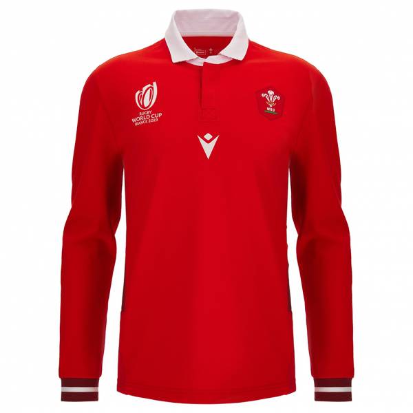 Wales WRU macron Rugby Herren Langarm Trikot 58569050