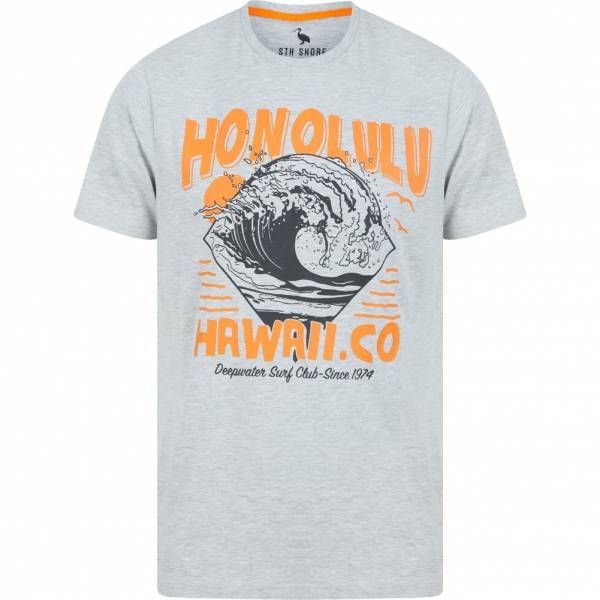 Sth. Shore Honolulu Hommes T-shirt 1C15324 Gris Clair Chiné