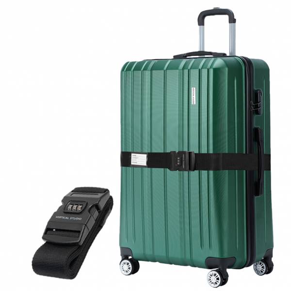 VERTICAL STUDIO "Silkström" 28" Valise vert avec sangle de bagage GRATUITE