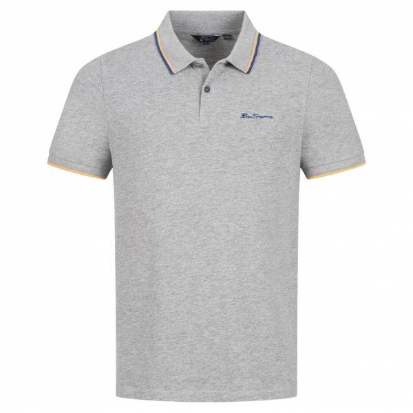 BEN SHERMAN Twin Tipped Mężczyźni Koszulka polo 0076270G-SZARY MARL