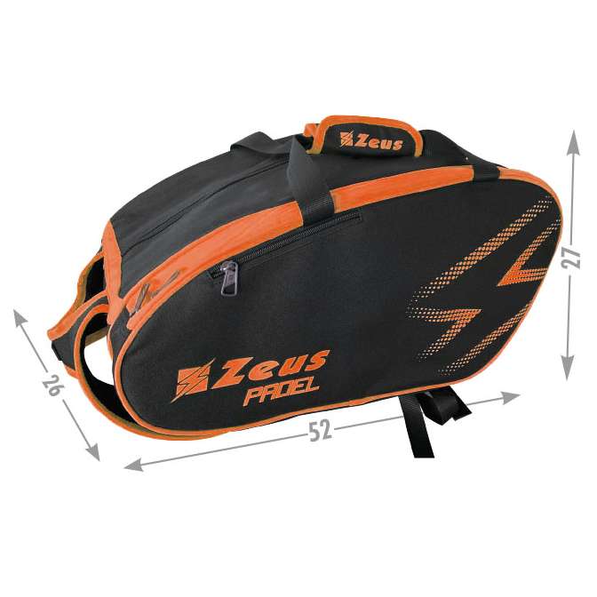 Zeus Padel Bag Racchetta da padel Borsa nero arancio
