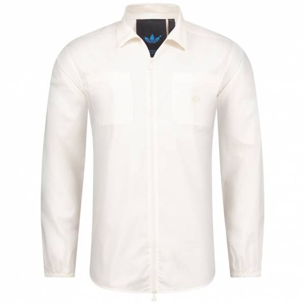 adidas Originals Blue Version Hombre Camisa de manga larga con Chaqueta con cremallera H33495