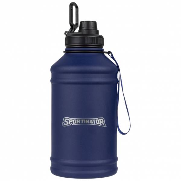SPORTINATOR &quot;Hydrated&quot; Fitness roestvrij staal Drinkfles 2,2l blauw