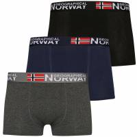 Geographical Norway Uomo Boxer Set da 3 Pacchetto 3 Tricolore