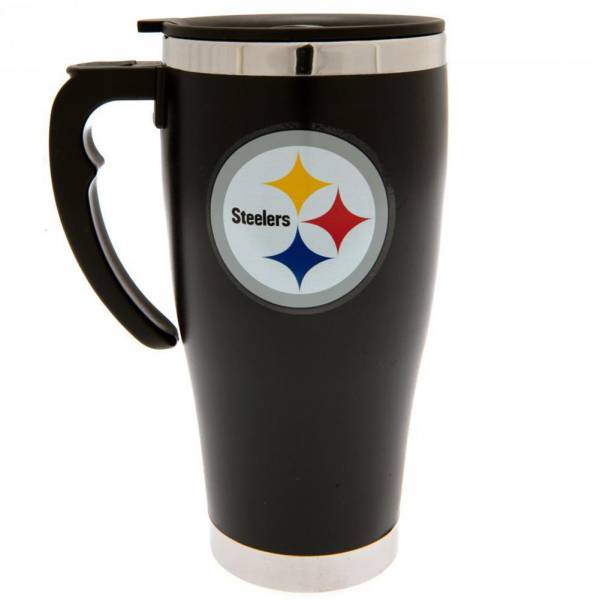 Tasse de voyage de voyage d'impression de feuille NFL de Steelers de Pittsburgh Steelers MGNFLTRAVPS