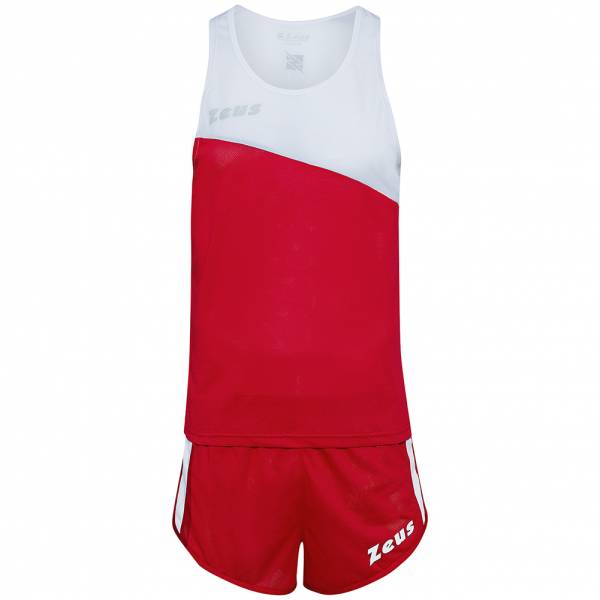 Zeus Kit Robert Hombre Conjunto de atletismo Camiseta con pantalones cortos rojo