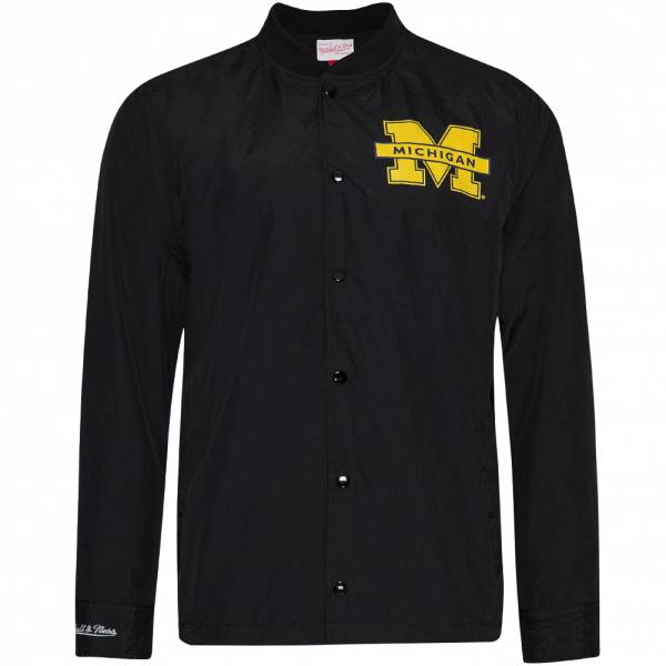 Mitchell & Ness Michigan University Hommes Veste coach BFJKAJ18027-UMIBLCK
