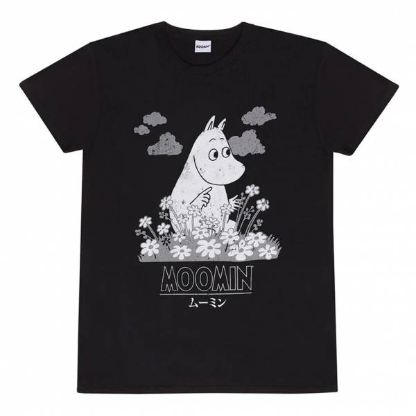 The Moomins Flowers Japanese Men T-shirt MOO08997TSB