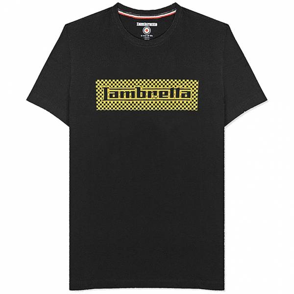 Lambretta Two Tone Box Mężczyźni T-shirt SS0164-BLK ZŁOTY