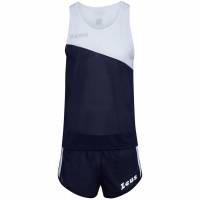 Zeus Kit Robert Hombre Conjunto de atletismo Camiseta con pantalones cortos azul marino