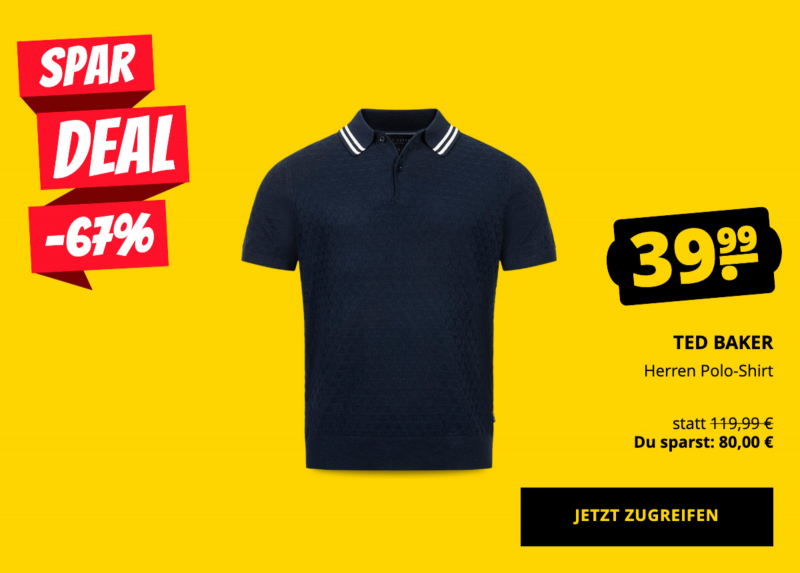 TED BAKER Herren Polo-Shirt nur 39,99 €!