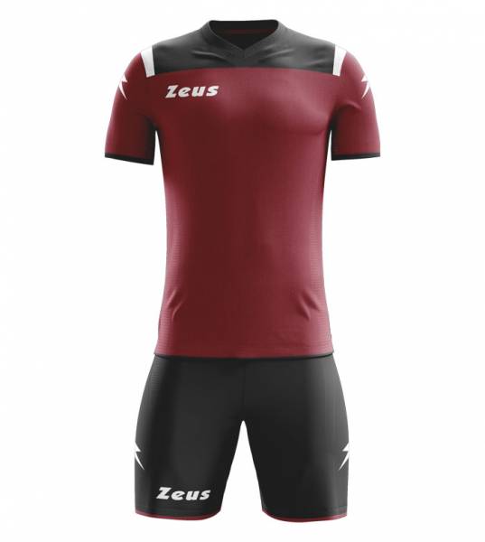 Zeus Kit Vesuvio Kit da calcio 2 pezzi rosso scuro nero