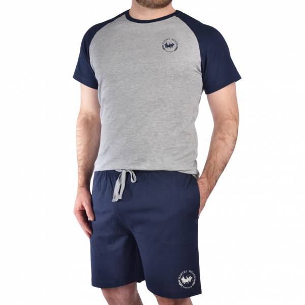 Harvey Miller Polo Club Sporty-Set Herren Lounge Set HRM4416 Grey Mel/Navy