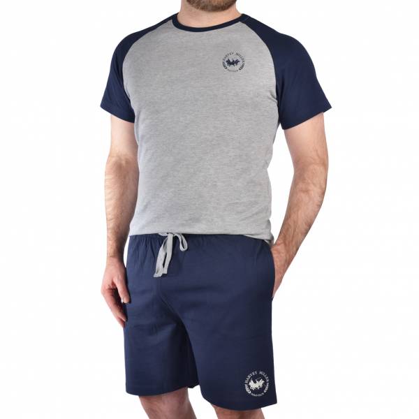 Harvey Miller Polo Club Sporty-Set Mężczyźni Zestaw loungewear HRM4416 Szary Mel/Granatowy