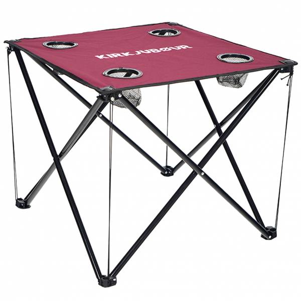 KIRKJUBØUR® &quot;Solkatt&quot; mesa de camping plegable rojo vino