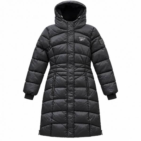 Reebok Long Puffer Damen lange Winterjacke OLRB2163-Black