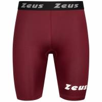 Zeus Bermuda Elastic Pro Hommes Leggings de sport rouge foncé