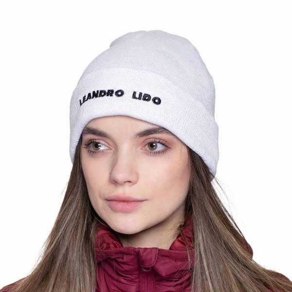 LEANDRO LIDO &quot;Callata&quot; Beanie Winter Hat white