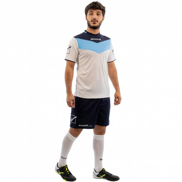 Givova Kit Campo Set Trikot + Shorts navy/hellblau