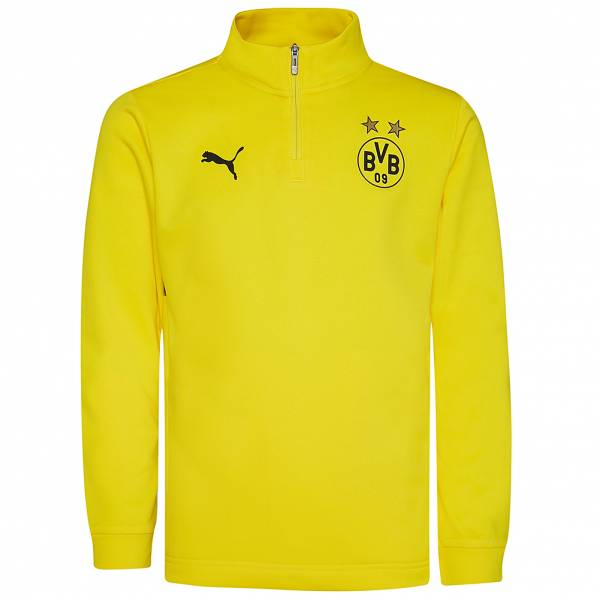 Borussia Dortmund BVB PUMA Prematch 1/4 ritssluiting Kinderen Sweatshirt 765022-01