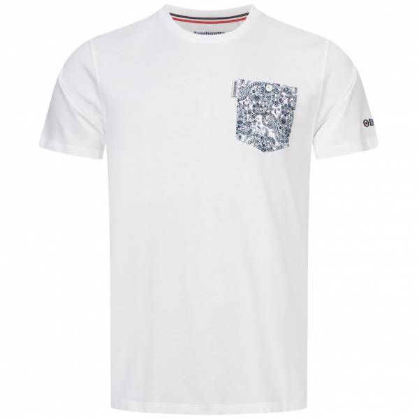 Lambretta Paisley Pocket Hommes T-shirt SS6277-BLANC