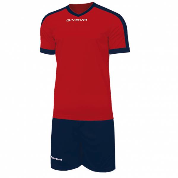 Givova Kit Revolution Fußball Trikot mit Short rot navy
