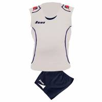 Zeus Kit Volley Fauno Donna Maglia + Shorts bianco/blu