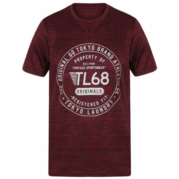 Tokyo Laundry Fitchburg Reflective Motif Herren T-Shirt 1C10829 Windsor Wine