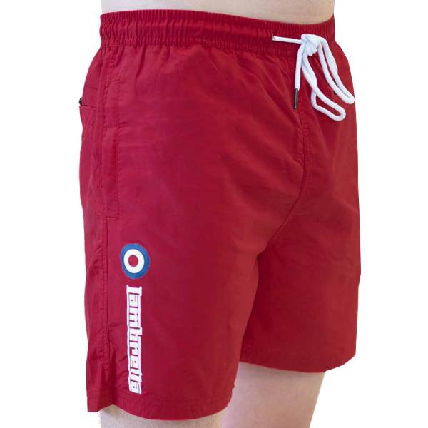Lambretta Target Logo Men Swim Shorts LM1900-RED