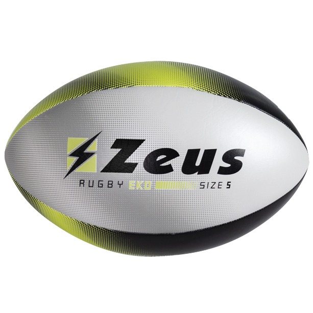 Zeus Rugby ball black / neon yellow | SportSpar.com