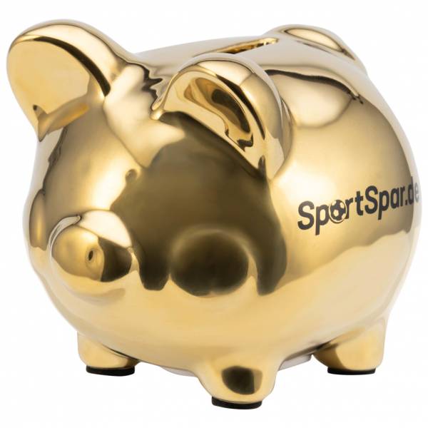 SportSpar.de &quot;SparSau&quot; Sparschwein aus Keramik gold