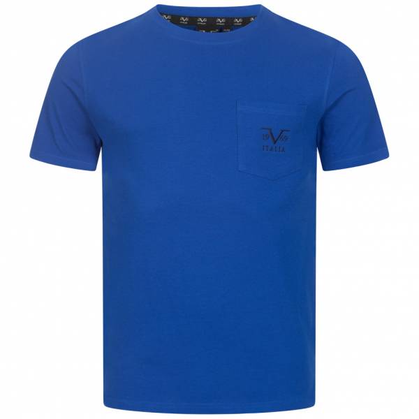 19V69 Versace 1969 Taschino Ricamo Mężczyźni T-shirt VI20SS0009B royal blue