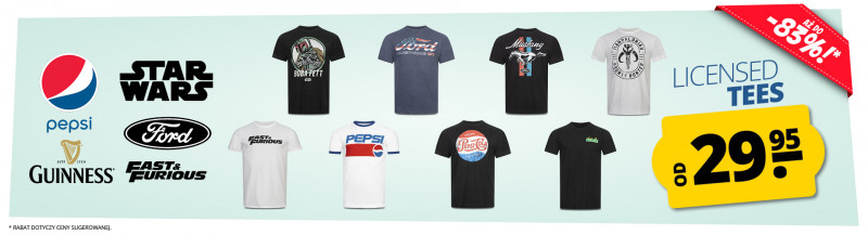 licensed tees od 29,95 Zł