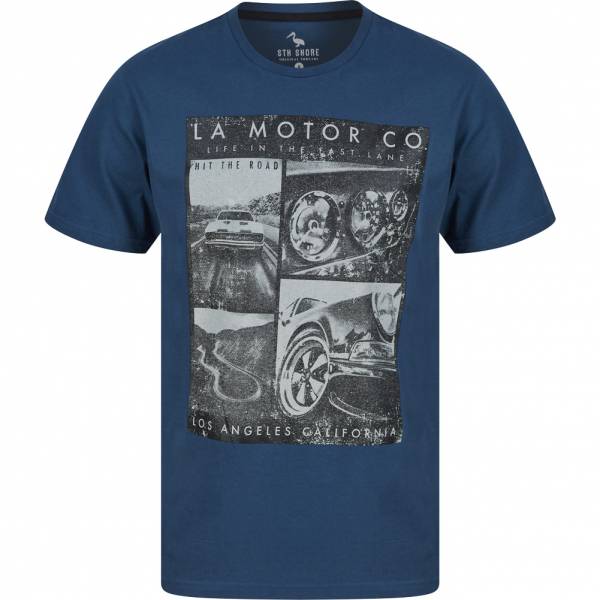 Sth. Shore La Motor Co Hommes T-shirt 1C18100 Insigne Bleu
