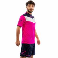 Givova Kit Campo Conjunto Camiseta + Pantalones cortos rosa neón / marino